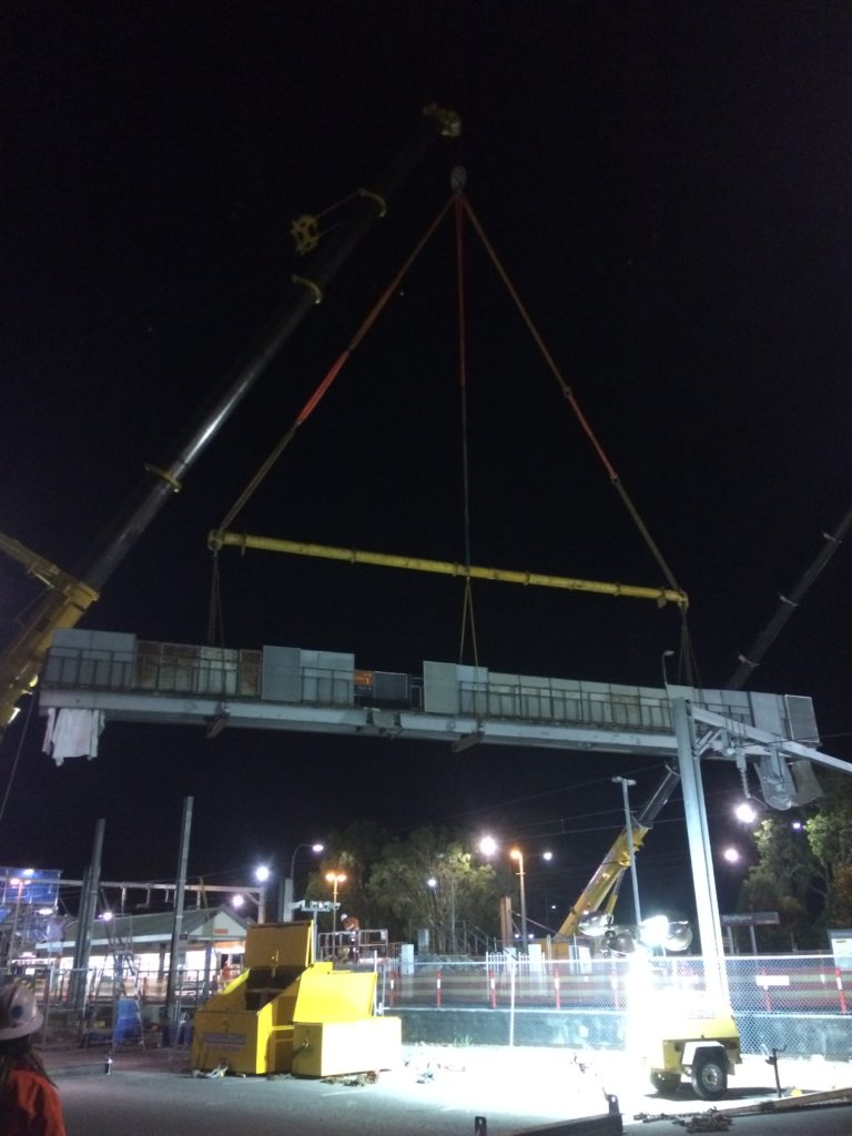 Strathpine Station Bridge Demolition Oxy Cutting